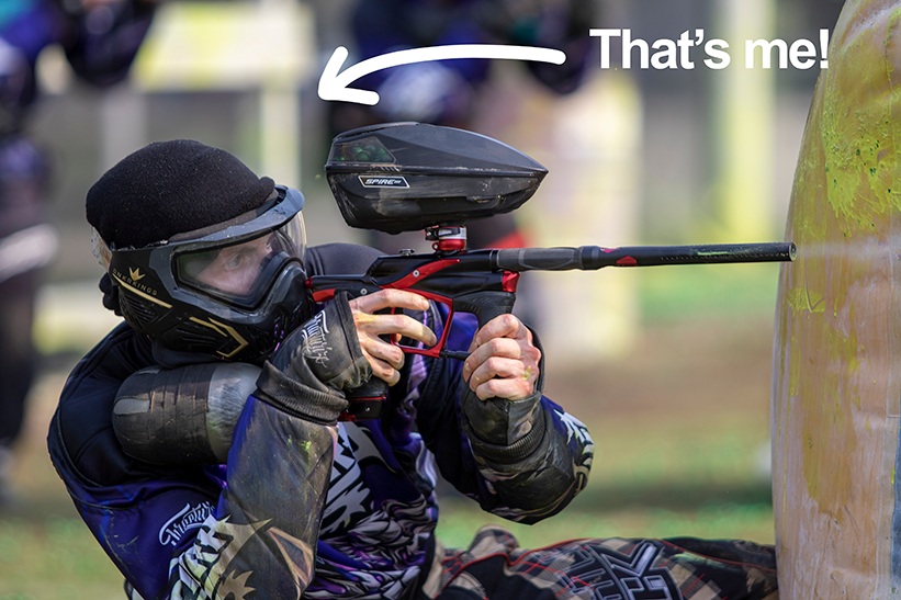 Paintball action shot